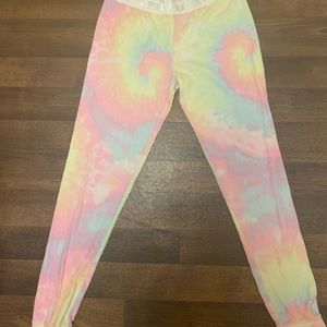 PINK TYE DYE  PJ PANTS :)